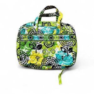 Floral Quilted Women's Book Holder - Green and Black